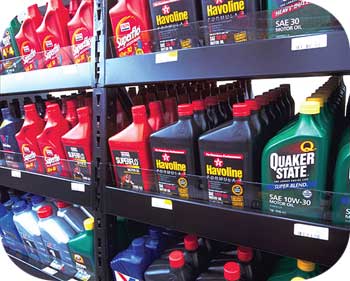 Auto Parts Store Oil Display